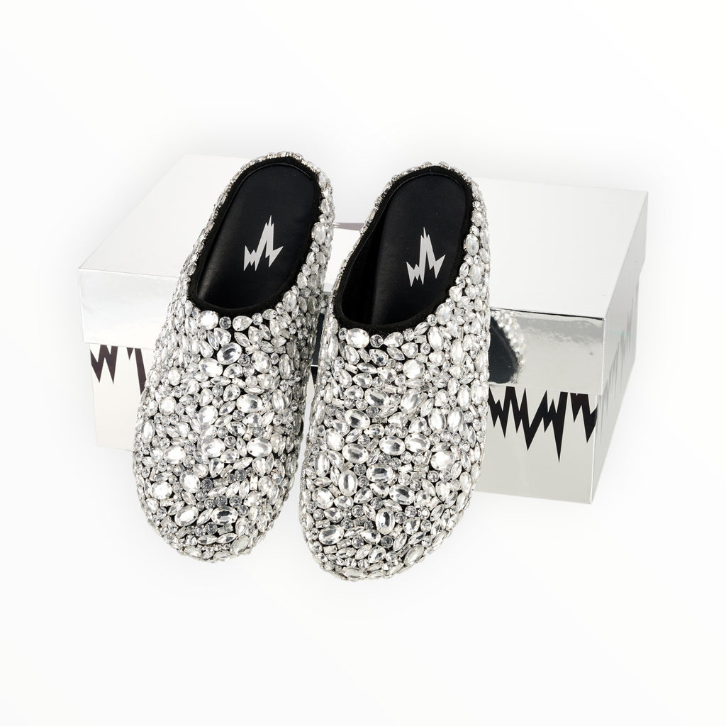 CRYSTAL V EMBELLISHED SLIP-ON